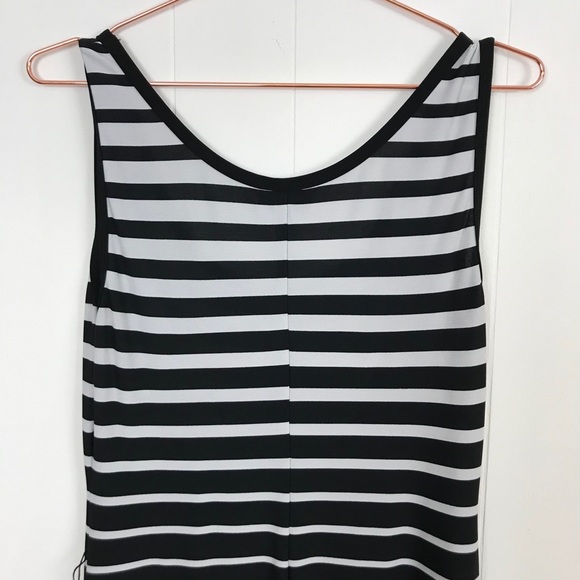 roz & Ali 10 Petite Sleeveless Striped Maxi Dress - Picture 8 of 10